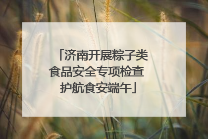 济南开展粽子类食品安全专项检查 护航食安端午