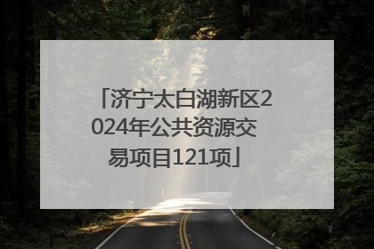 济宁太白湖新区2024年公共资源交易项目121项