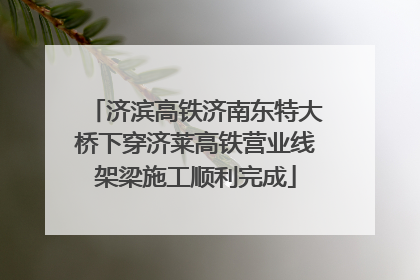 济滨高铁济南东特大桥下穿济莱高铁营业线架梁施工顺利完成