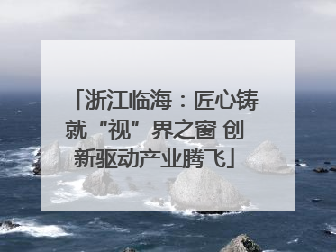 浙江临海：匠心铸就“视”界之窗 创新驱动产业腾飞