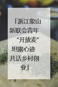 浙江象山新联会青年“开放麦”坦露心迹 共话乡村创业