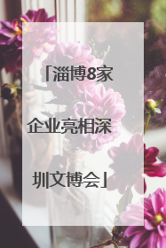 淄博8家企业亮相深圳文博会