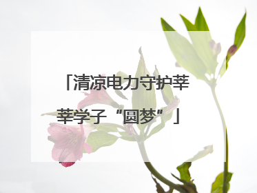 清凉电力守护莘莘学子“圆梦”