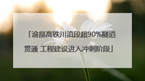 渝昆高铁川滇段超90%隧道贯通 工程建设进入冲刺阶段