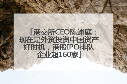港交所CEO陈翊庭：现在是外资投资中国资产好时机，港股IPO排队企业超160家