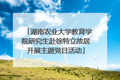 湖南农业大学教育学院研究生赴徐特立故居开展主题党日活动