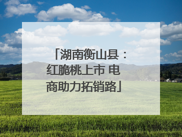 湖南衡山县：红脆桃上市 电商助力拓销路