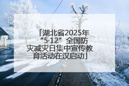 湖北省2025年“5·12”全国防灾减灾日集中宣传教育活动在汉启动