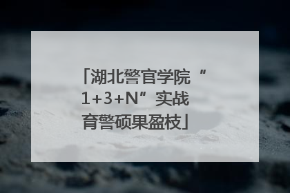 湖北警官学院“1+3+N”实战育警硕果盈枝
