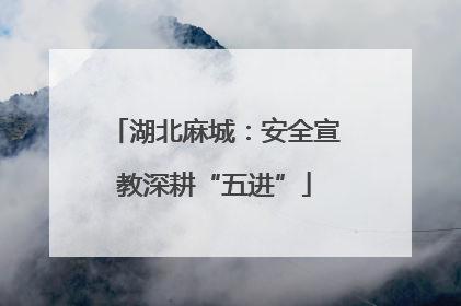 湖北麻城：安全宣教深耕“五进”