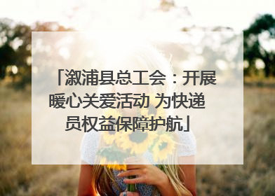 溆浦县总工会：开展暖心关爱活动 为快递员权益保障护航
