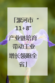 漯河市“11+8”产业链培育 带动工业增长领跑全省