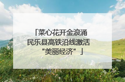 菜心花开金浪涌 民乐县高铁沿线激活“美丽经济”