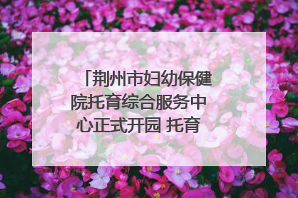 荆州市妇幼保健院托育综合服务中心正式开园 托育宣传月同步启动
