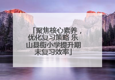 聚焦核心素养，优化复习策略 乐山县街小学提升期末复习效率