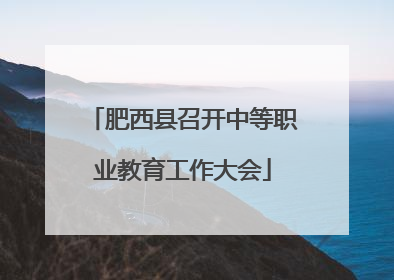 肥西县召开中等职业教育工作大会