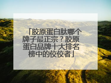 胶原蛋白肽哪个牌子最正宗？胶原蛋白品牌十大排名榜中的佼佼者