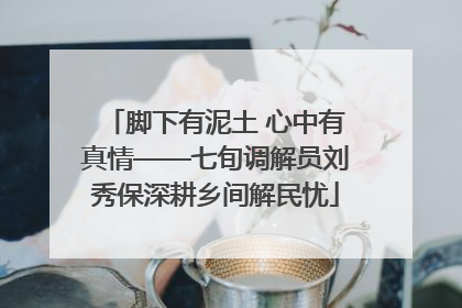 脚下有泥土 心中有真情——七旬调解员刘秀保深耕乡间解民忧