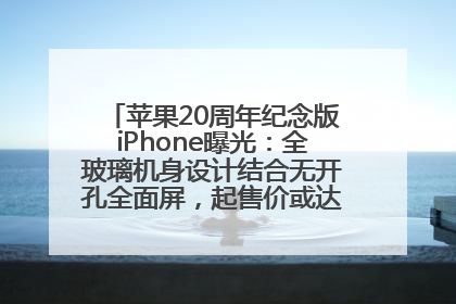 苹果20周年纪念版iPhone曝光：全玻璃机身设计结合无开孔全面屏，起售价或达1.45万人民币