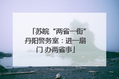 苏皖“两省一街”丹阳警务室：进一扇门 办两省事