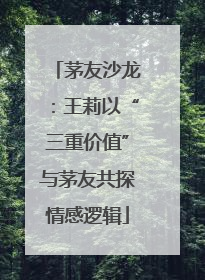茅友沙龙：王莉以“三重价值”与茅友共探情感逻辑