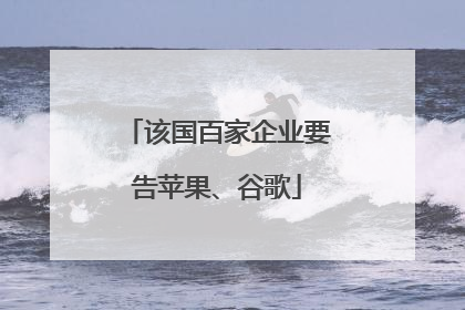 该国百家企业要告苹果、谷歌