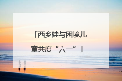 西乡娃与困境儿童共度“六一”