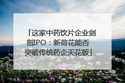 这家中药饮片企业剑指IPO：新荷花能否突破传统药企天花板
