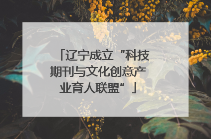 辽宁成立“科技期刊与文化创意产业育人联盟”