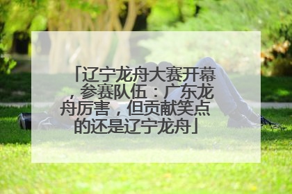 辽宁龙舟大赛开幕，参赛队伍：广东龙舟厉害，但贡献笑点的还是辽宁龙舟