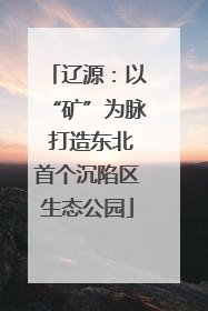 辽源：以“矿”为脉 打造东北首个沉陷区生态公园