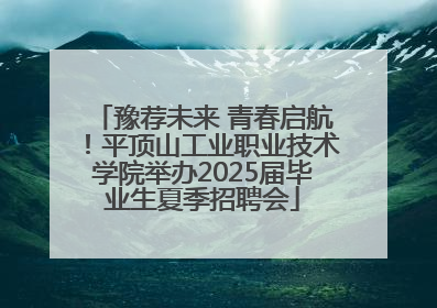 豫荐未来 青春启航！平顶山工业职业技术学院举办2025届毕业生夏季招聘会