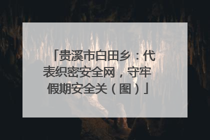 贵溪市白田乡：代表织密安全网，守牢假期安全关（图）