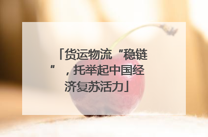 货运物流“稳链”，托举起中国经济复苏活力