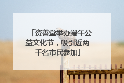资善堂举办端午公益文化节，吸引近两千名市民参加