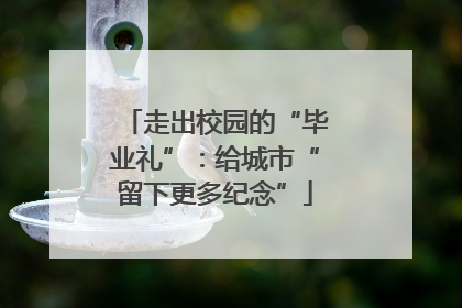 走出校园的“毕业礼”：给城市“留下更多纪念”