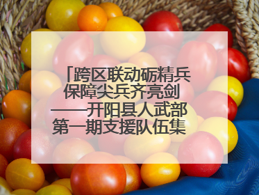 跨区联动砺精兵 保障尖兵齐亮剑——开阳县人武部第一期支援队伍集中轮训火热启幕