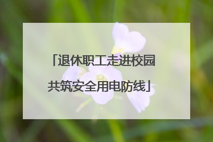 退休职工走进校园 共筑安全用电防线