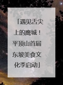 遇见舌尖上的鹰城！平顶山首届东坡美食文化季启动