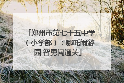 郑州市第七十五中学（小学部）：哪吒闹游园 智勇闯通关