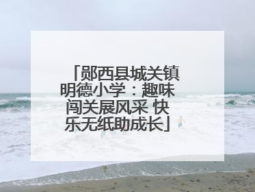 郧西县城关镇明德小学：趣味闯关展风采 快乐无纸助成长