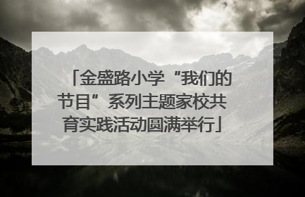 金盛路小学“我们的节目”系列主题家校共育实践活动圆满举行