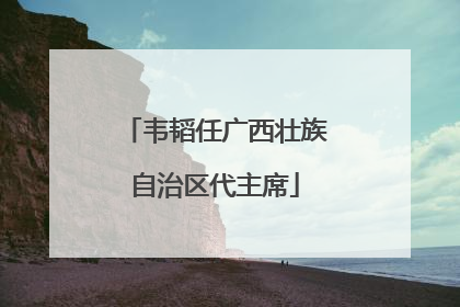 韦韬任广西壮族自治区代主席
