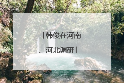 韩俊在河南、河北调研