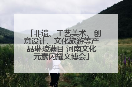 非遗、工艺美术、创意设计、文化旅游等产品琳琅满目 河南文化元素闪耀文博会