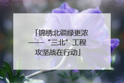 锦绣北疆绿更浓——“三北”工程攻坚战在行动