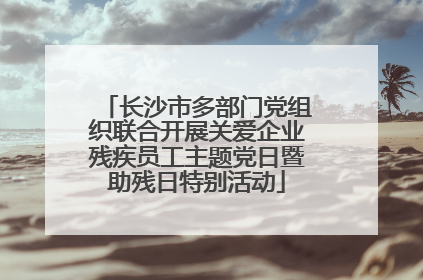 长沙市多部门党组织联合开展关爱企业残疾员工主题党日暨助残日特别活动