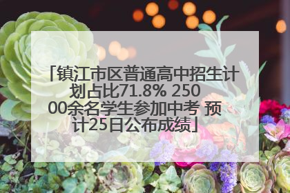 镇江市区普通高中招生计划占比71.8% 25000余名学生参加中考 预计25日公布成绩