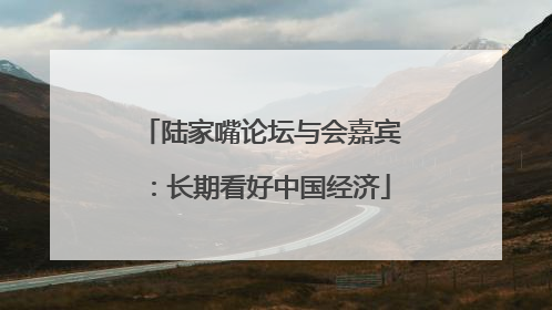 陆家嘴论坛与会嘉宾：长期看好中国经济