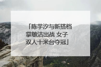陈芋汐与新搭档掌敏洁出战 女子双人十米台夺冠